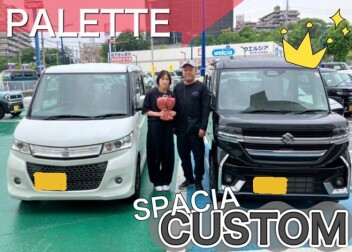 H様スペーシアカスタムご納車　担当とどかわ