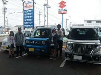 スペーシア　ギア　ＨＹＢＲＩＤ　ＸＺ　ターボ　ご納車いたしました！！