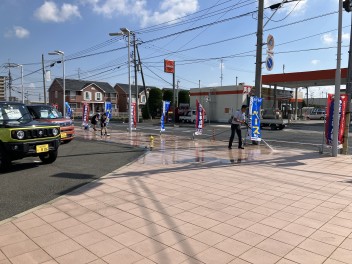 展示場もピカピカに(^^)/