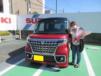 初めてのレッド！スペーシアカスタムご納車★