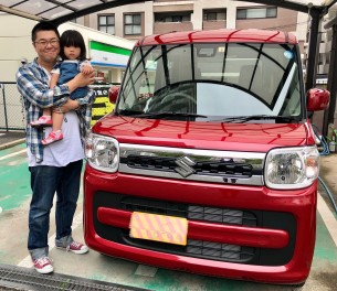 かわいい赤色スペーシアご納車です♪