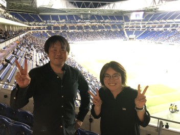 初！！！サッカー観戦