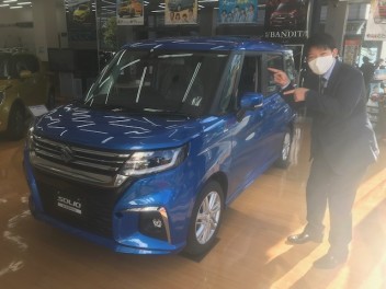 新型ソリオ　展示中です(^_-)☆