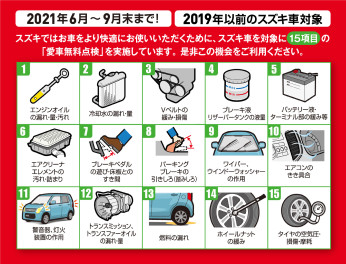 愛車無料点検終了まであと6日！！