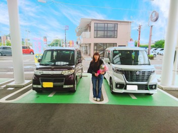 Ｎ様、本日はスペーシアカスタムのご納車ありがとうございました