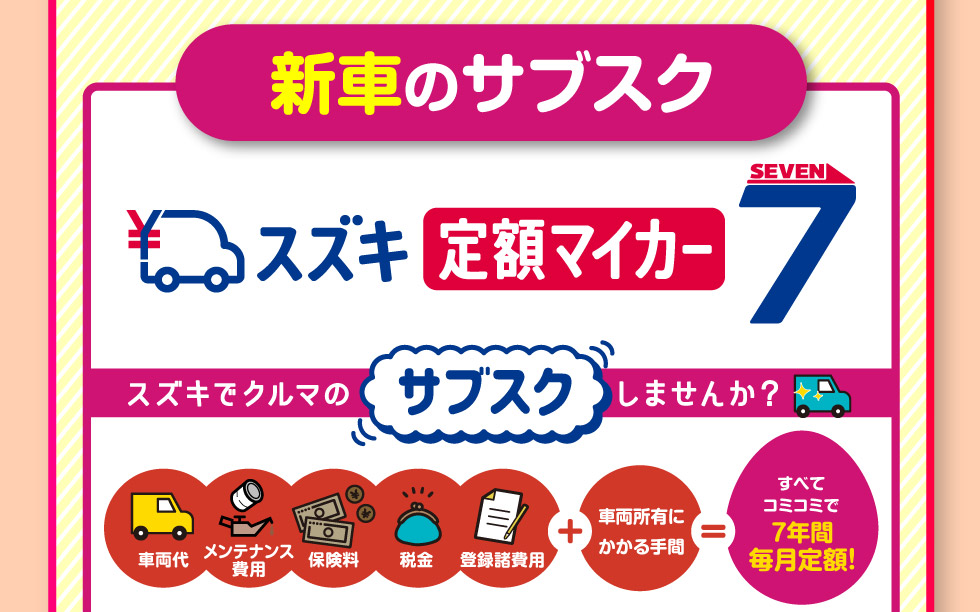 新車のサブスク『定額マイカー7』