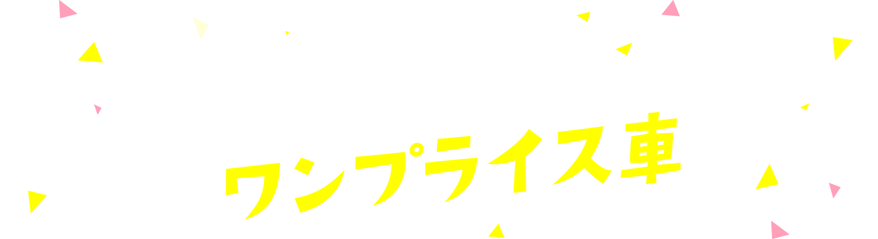 おすすめ！ワンプライス車