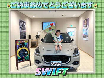 【祝】お孫様 on new SWIFT!!【ご納車】