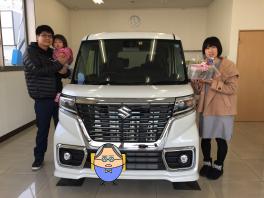 スペーシアカスタム　ハイブリッドＸＳターボお届けです！