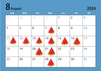 ８月のお休み☆
