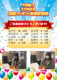 ★★千葉県下スズキの日抽選プレゼント当選者発表★★