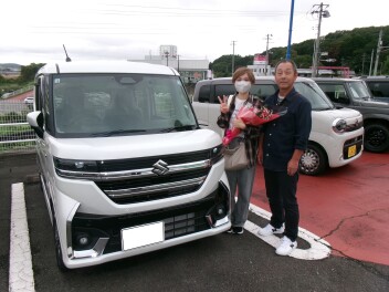 新車　スペーシアカスタム　ご納車いただきました！