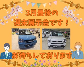 3月最後の週末展示会です！