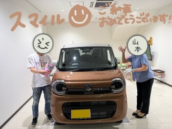 にっこり笑顔で(*^▽^*)ワゴンＲスマイル納車！