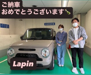 ラパンご納車させていただきました