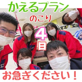 かえるプラン終了まであと３日！！！