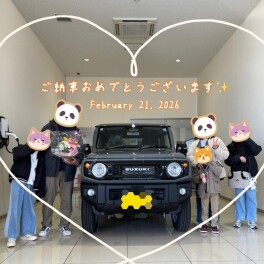 【ご納車】ご家族の新しい歴史を作るジムニーをご納車しました！