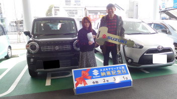 ◆◇◆ Ｙ様、新型ハスラー（ブラックカスタム）ご納車です!!! ◆◇◆