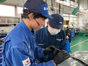 GIA新潟国際自動車大学校の学生さんが実習に来ています！