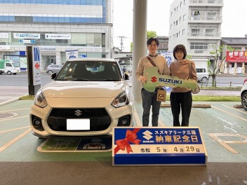 ☆★☆　M様スイフトスポーツご納車です！　☆★☆