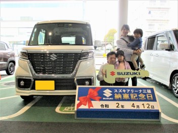 ☆★☆　O様、スペーシアカスタムご納車です！　☆★☆