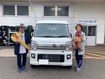 I様にエブリィワゴンをご納車させて頂きました