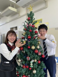 クリスマスツリー飾ってます！