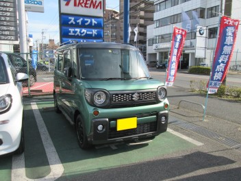 好天に恵まれて、スペーシア　ギア　ご納車させていただきました。