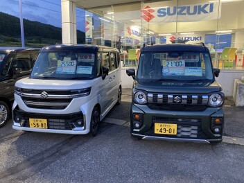 スペーシアギア入荷しました!!　展示中、試乗もできますよ!!