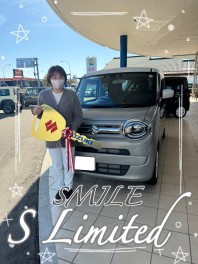 ご納車おめでとうございます！【ワゴンＲスマイル　Ｓリミテッド】