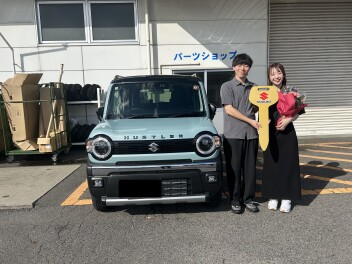 O様にハスラーをご納車させて頂きました