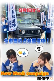 How Much？キャンペーン　１１月２４日まで！！　愛車無料点検も今月末までです！！