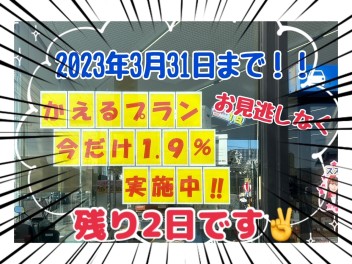 かえるプラン残り2日で終了です！！