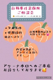任意保険どうされていますか？(*^。^*)