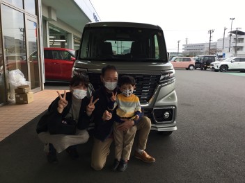 スペーシアカスタムご納車おめでとうございます(*'▽')