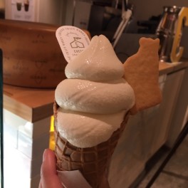 真冬のソフトクリーム