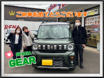 スペーシアギアご納車致しました☆