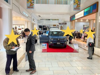 【イオンモール草津】大好評です☆アリーナ大津グランドオープン告知中☆新型クロスビー展示しています☆