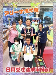 ８月受注達成率ＮＯ１