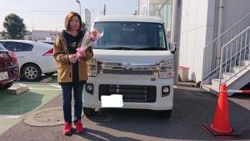 エブリイワゴンをご納車させて頂きました！