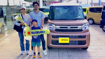 新型スペーシアの新色、トー二ーブラウンのご納車です