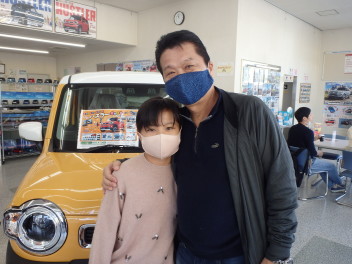 娘さんと一緒に