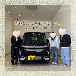 【ご納車】はじめてのお車はスペーシアカスタム！