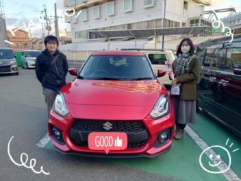 スイフトスポーツご納車させて頂きました！