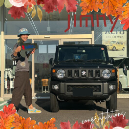 ブルーイッシュブラックパールのジムニー納車しました☆彡