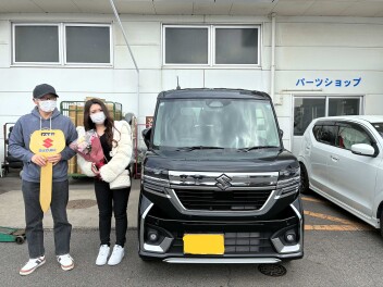 本日、O様にスペーシアカスタムご納車いたしました！