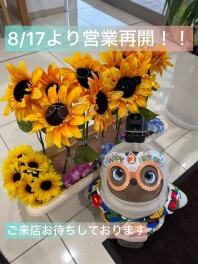 ８月１７日より営業開始です！