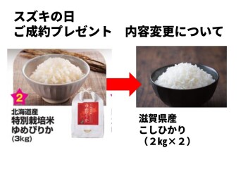 【ご案内】『スズキの日』ご成約プレゼント　商品変更について