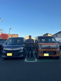 エブリイワゴン　新色ツールオレンジ　ご納車させて頂きました。