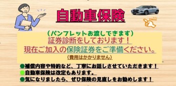 自動車保険を見直してみませんか？(ﾟ∀ﾟ)